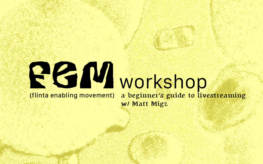 FEM Workshop: A beginner’s guide to Livestreaming with Matt Migz